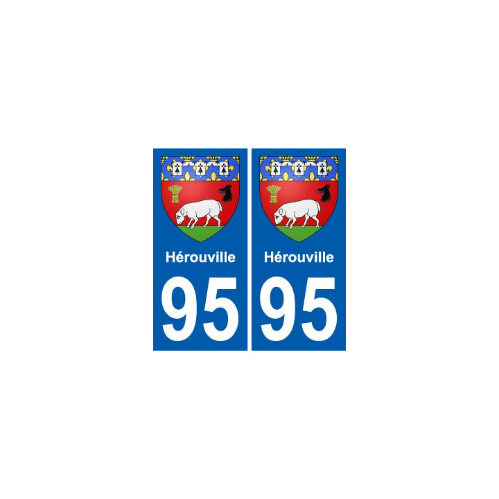 95 Hérouville blason autocollant plaque stickers ville