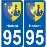 95 Hodent blason autocollant plaque stickers ville