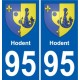 95 Hodent stemma adesivo piastra adesivi città