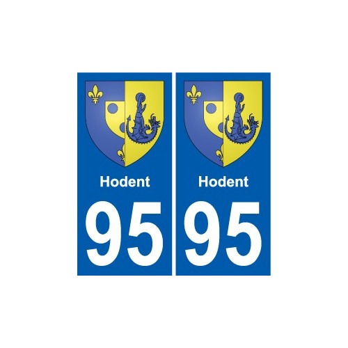 95 Hodent blason autocollant plaque stickers ville