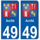 49 Avrillé blason autocollant plaque stickers ville