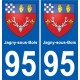 95 Jagny-sous-Bois stemma adesivo piastra adesivi città