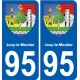 95 Jouy-le-Moutier coat of arms sticker plate stickers city
