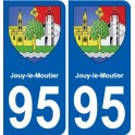 95 Jouy-le-Moutier blason autocollant plaque stickers ville
