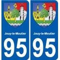 95 Jouy-le-Moutier coat of arms sticker plate stickers city