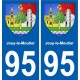 95 Jouy-le-Moutier coat of arms sticker plate stickers city