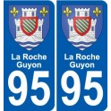 95 -La Roche-Guyon blason autocollant plaque stickers ville