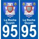95 -La Roche-Guyon blason autocollant plaque stickers ville