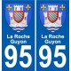 95 -La Roche-Guyon coat of arms sticker plate stickers city