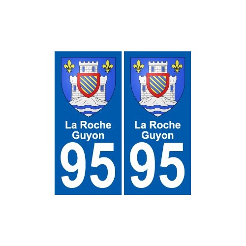 95 -La Roche-Guyon blason autocollant plaque stickers ville