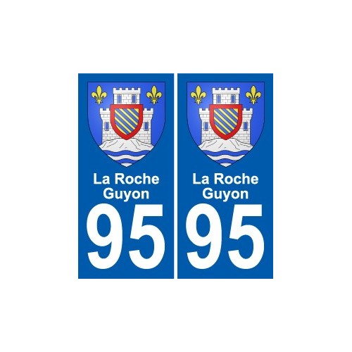 95 -La Roche-Guyon coat of arms sticker plate stickers city