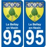 95 Le Bellay-en-Vexin wappen aufkleber typenschild aufkleber stadt