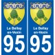 95 Le Bellay-en-Vexin blason autocollant plaque stickers ville