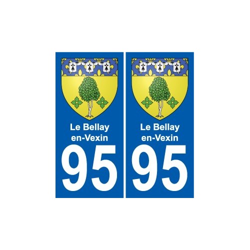 95 Le Bellay-en-Vexin stemma adesivo piastra adesivi città