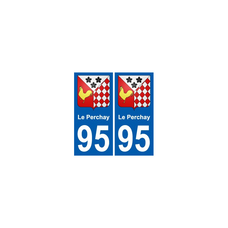 95 Le Perchay stemma adesivo piastra adesivi città