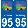95 Le Thillay wappen aufkleber typenschild aufkleber stadt