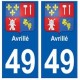 49 Avrillé blason autocollant plaque stickers ville