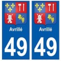 49 Avrillé blason autocollant plaque stickers ville