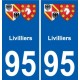 95 Livilliers blason autocollant plaque stickers ville