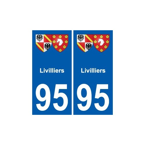 95 Livilliers blason autocollant plaque stickers ville