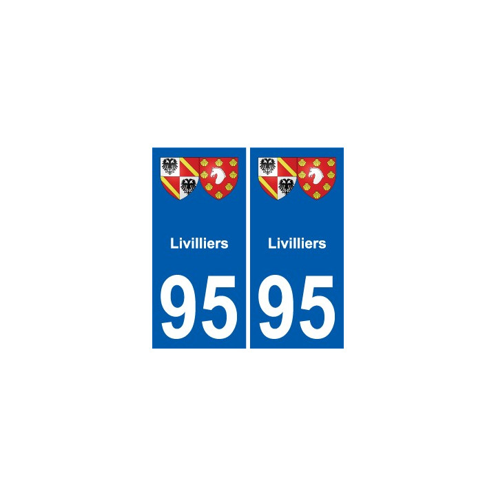 95 Livilliers coat of arms sticker plate stickers city
