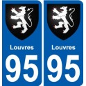 95 Louvres blason autocollant plaque stickers ville