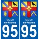 95 Mareil-en-France blason autocollant plaque stickers ville