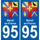 95 Mareil-en-France stemma adesivo piastra adesivi città