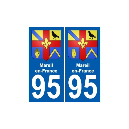 95 Mareil-en-France blason autocollant plaque stickers ville