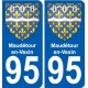 95 Maudétour-en-Vexin coat of arms sticker plate stickers city