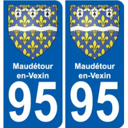 95 Maudétour-en-Vexin wappen aufkleber typenschild aufkleber stadt