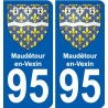95 Maudétour-en-Vexin coat of arms sticker plate stickers city