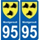 95 Montgeroult blason autocollant plaque stickers ville