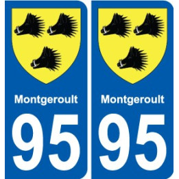 95 Montgeroult wappen aufkleber typenschild aufkleber stadt