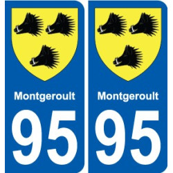 95 Montgeroult wappen aufkleber typenschild aufkleber stadt