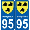 95 Montgeroult blason autocollant plaque stickers ville