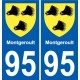 95 Montgeroult blason autocollant plaque stickers ville