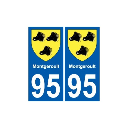 95 Montgeroult blason autocollant plaque stickers ville