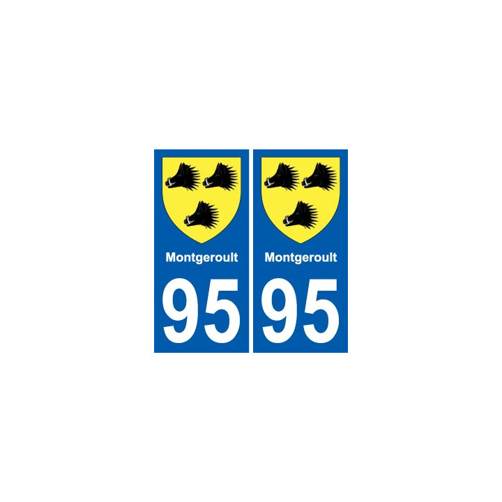 95 Montgeroult blason autocollant plaque stickers ville