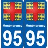 95 Montmorency blason autocollant plaque stickers ville