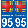 95 Montmorency coat of arms sticker plate stickers city