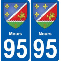 95 Mours stemma adesivo piastra adesivi città