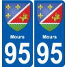 95 Mours stemma adesivo piastra adesivi città