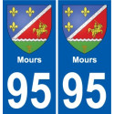95 Mours stemma adesivo piastra adesivi città