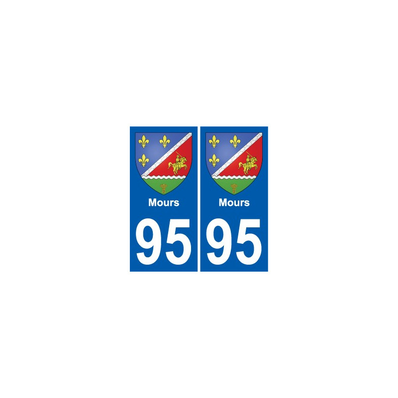 95 Mours stemma adesivo piastra adesivi città