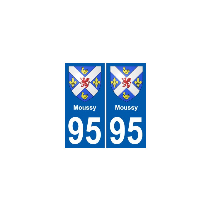95 Moussy blason autocollant plaque stickers ville