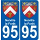 95 Nerville-la-Forêt blason autocollant plaque stickers ville