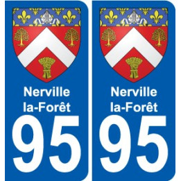95 Nerville-la-Forêt blason autocollant plaque stickers ville