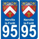 95 Nerville-la-Forêt coat of arms sticker plate stickers city