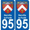 95 Nerville-la-Forêt stemma adesivo piastra adesivi città